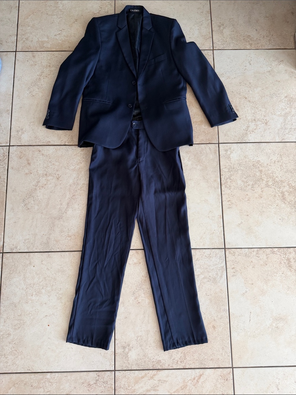 Boys Navy Suit Jacket & Trousers